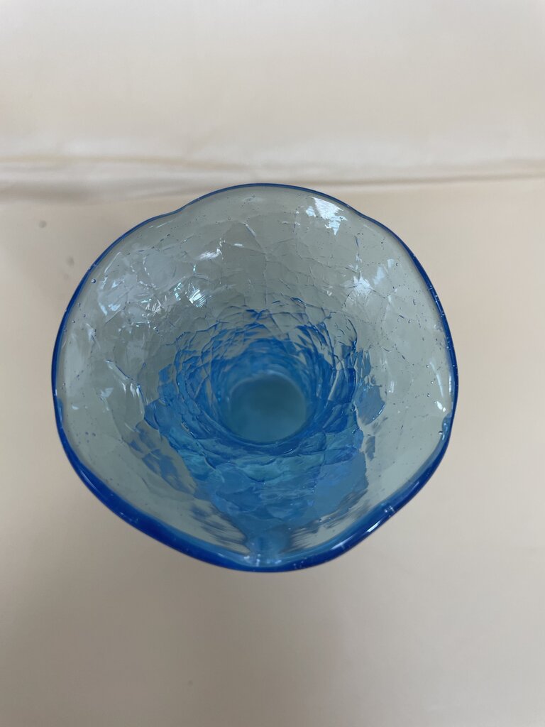 MINI BLUE CRACKLE VASE