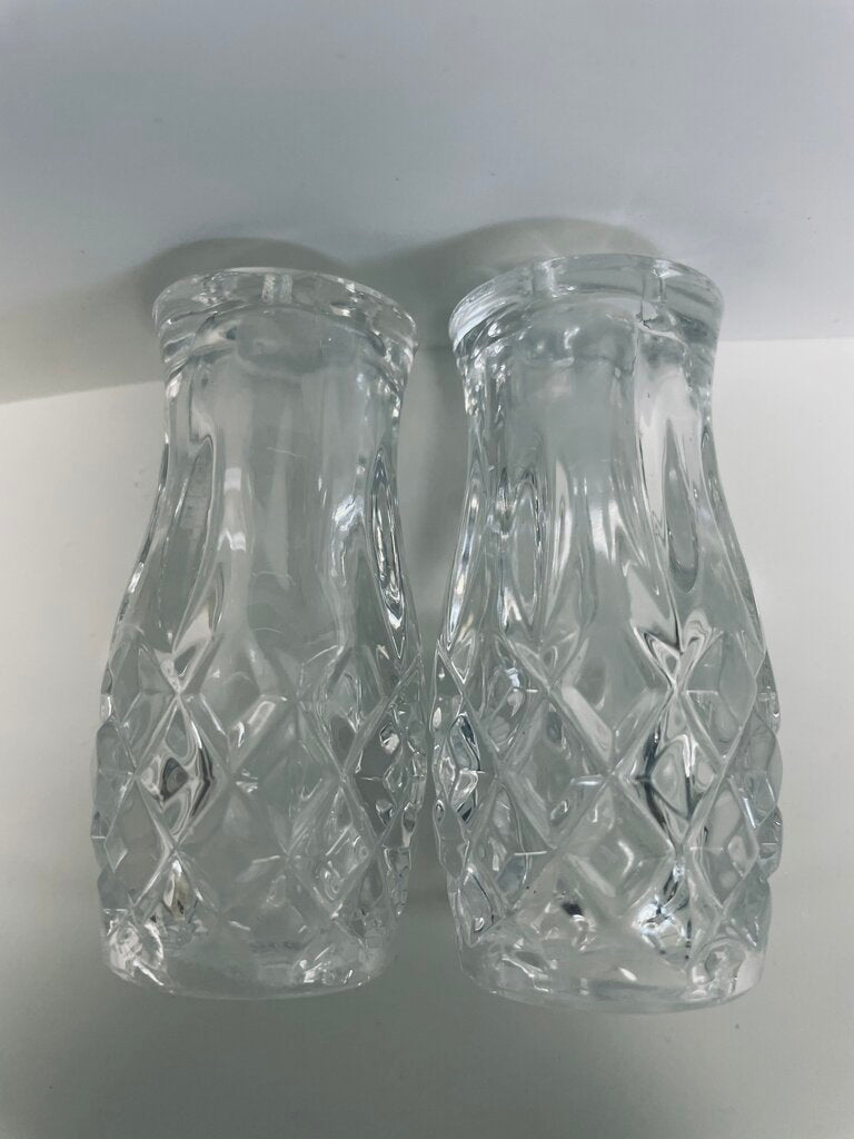 CRYSTAL SALT AND PEPPER SHAKERS