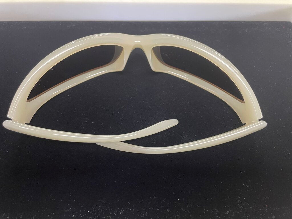 BALENCIAGA SKIN WRAP CAT MASK LIGHT YELLOW BROWN SUNGLASSES BB0252S003