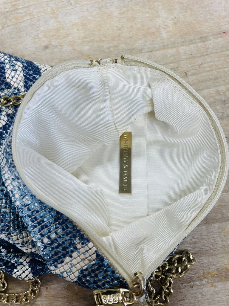WHITING AND DAVIS PYTON MESH CHAIN PURSE