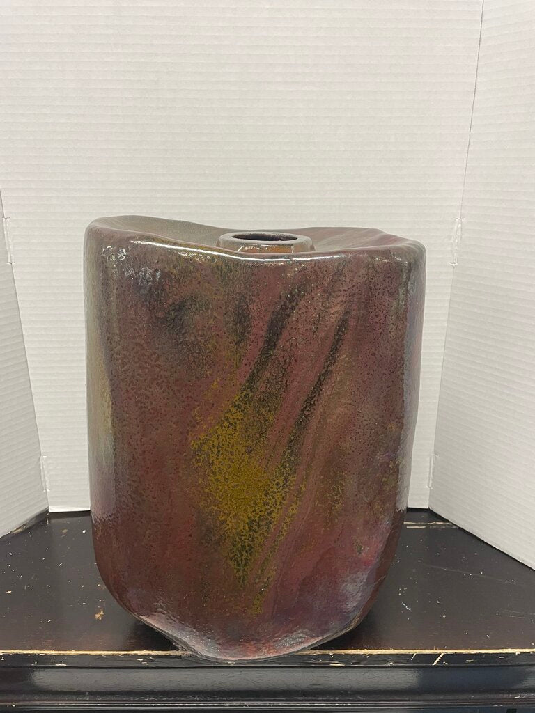 TONY EVANS RAKU FLOOR VASE 15X11