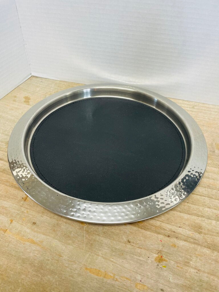 GODINGER STAINLESS STEEL AND LEATHER BAR SET