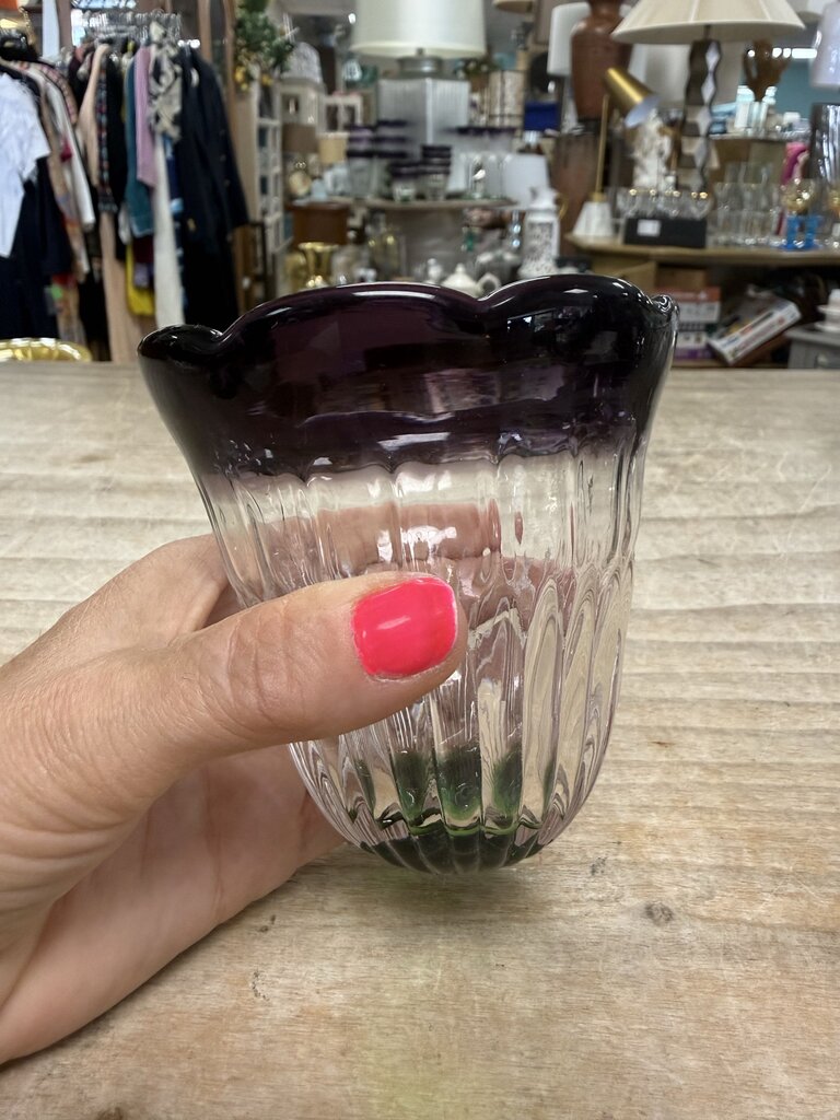 ANTHROPOLOGIE SAINTPAULIA ROCKS TULIP HANDBLOWN GLASS