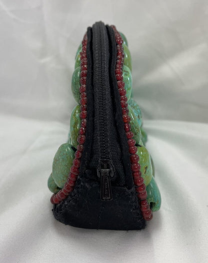 ANTIQUE TIBETAN TURQUOISE PURSE