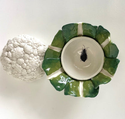 DIDIER GARDILLOU PORCELAIN CAULIFLOWER FORM BOX