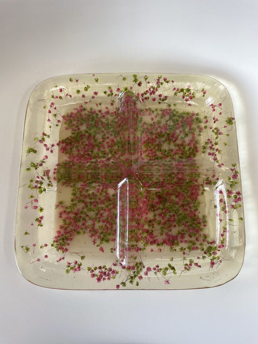 DRIED FLOWER RESIN AKAVIA SERVING TRAY