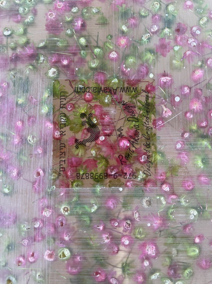 DRIED FLOWER RESIN AKAVIA SERVING TRAY
