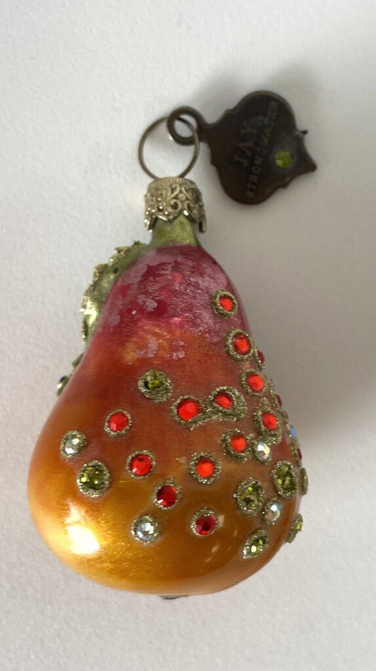 JAY STRONGWATER PEAR ORNAMENT