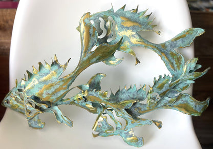 RARE LARRY HOFF COPPER METAL FISH WALL ART