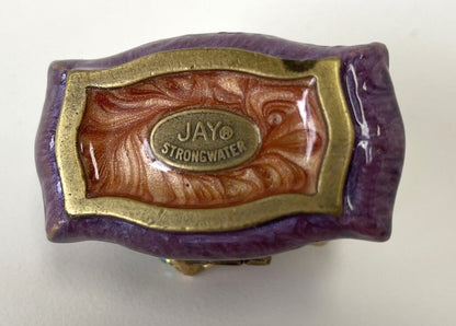 JAY STRONGWATER DARJEELING PEARS KEATON TRINKET BOX WITH SWAROVSKI CRYSTALS