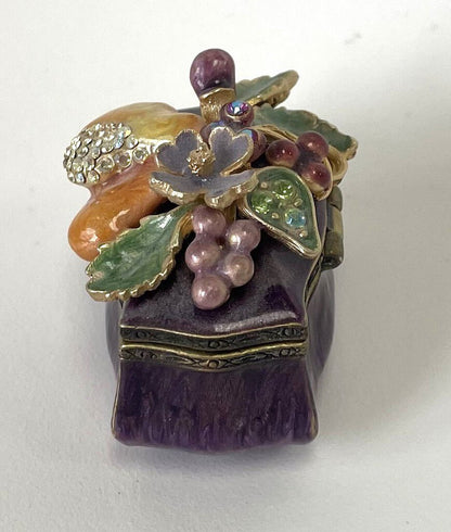 JAY STRONGWATER DARJEELING PEARS KEATON TRINKET BOX WITH SWAROVSKI CRYSTALS