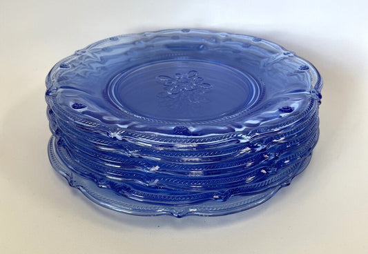 RARE JULISKA COLETTE BLUE 9 IN PLATES SET OF 6