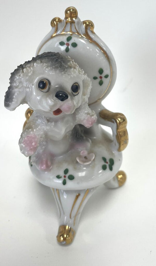 VICTORIAN CHAIR WITH POODLE