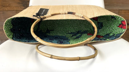 SARA CAMPBELL TOTE WITH BAMBOO HANDLE NWT