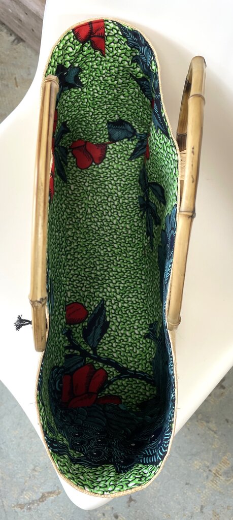 SARA CAMPBELL TOTE WITH BAMBOO HANDLE NWT
