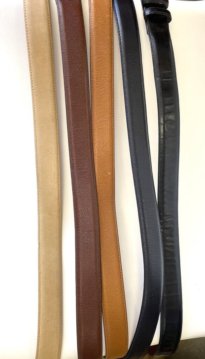 WATHNE BELT SET OF 5 WITH VINTAGE RALPH LAUREN BUCKLE