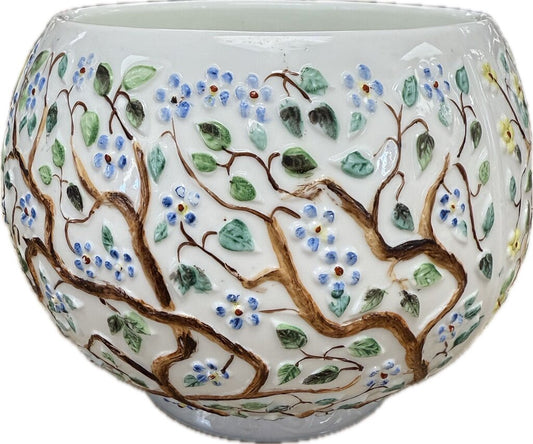 ANTIQUE MILK GLASS CHALLINOR TAYLOR TREE OF LIFE BOWL