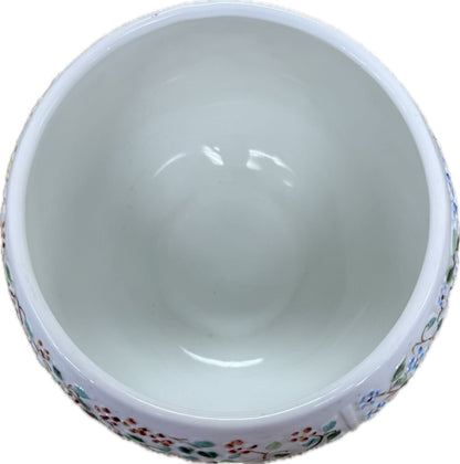 ANTIQUE MILK GLASS CHALLINOR TAYLOR TREE OF LIFE BOWL