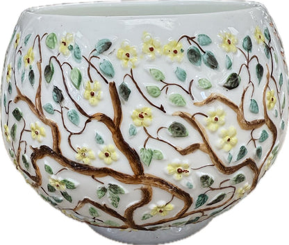 ANTIQUE MILK GLASS CHALLINOR TAYLOR TREE OF LIFE BOWL