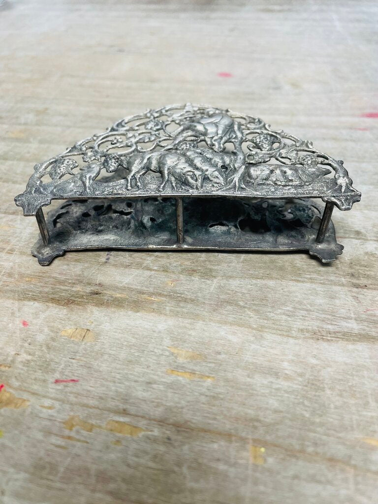 VINTAGE HAZORFIM 890 SILVER NAPKIN/LETTER HOLDER