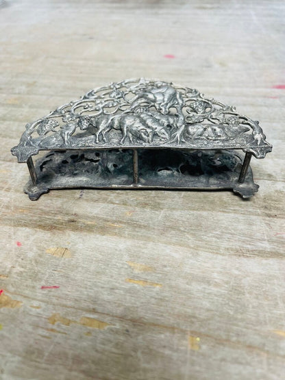 VINTAGE HAZORFIM 890 SILVER NAPKIN/LETTER HOLDER