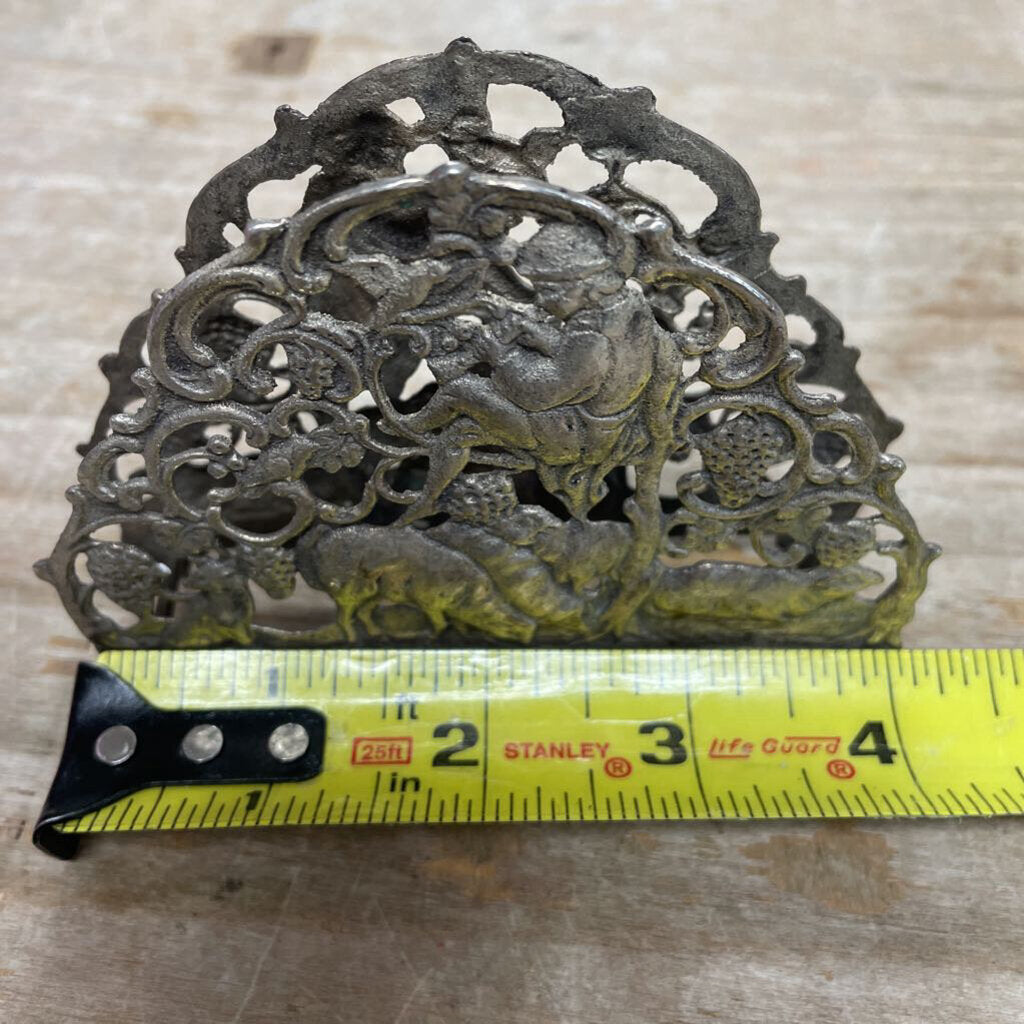 VINTAGE HAZORFIM 890 SILVER NAPKIN/LETTER HOLDER