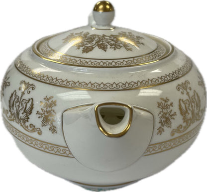 WEDGEWOOD GOLD COLUMBIA 3 PC TEA SET