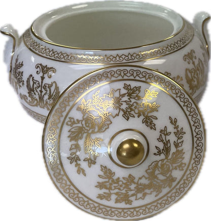 WEDGEWOOD GOLD COLUMBIA 3 PC TEA SET