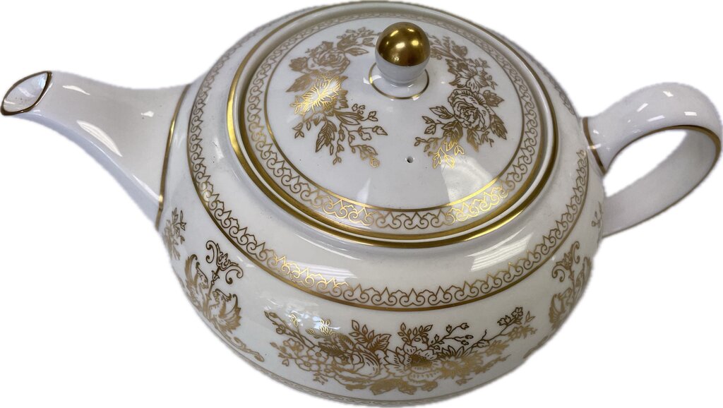 WEDGEWOOD GOLD COLUMBIA 3 PC TEA SET