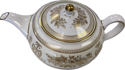 WEDGEWOOD GOLD COLUMBIA 3 PC TEA SET
