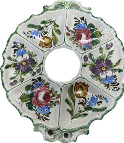 VINTAGE ITALIAN FLORAL DIVIDED SERVER