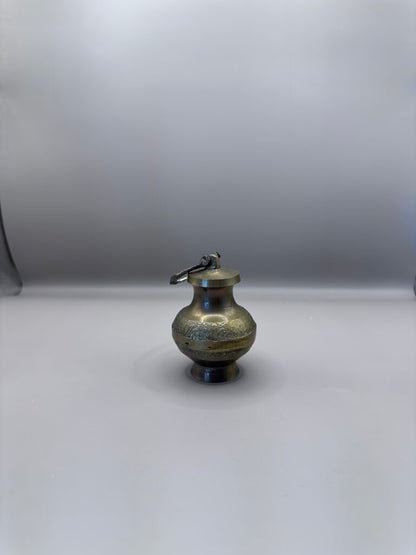 VINTAGE BRASS HOLY WATER VESSEL