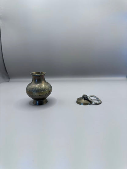 VINTAGE BRASS HOLY WATER VESSEL