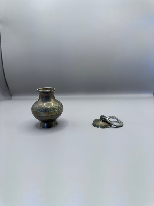 VINTAGE BRASS HOLY WATER VESSEL