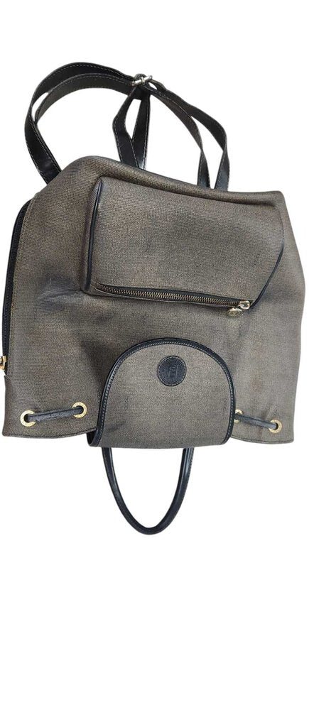 FENDI MINI BEIGE LEATHER BACKPACK