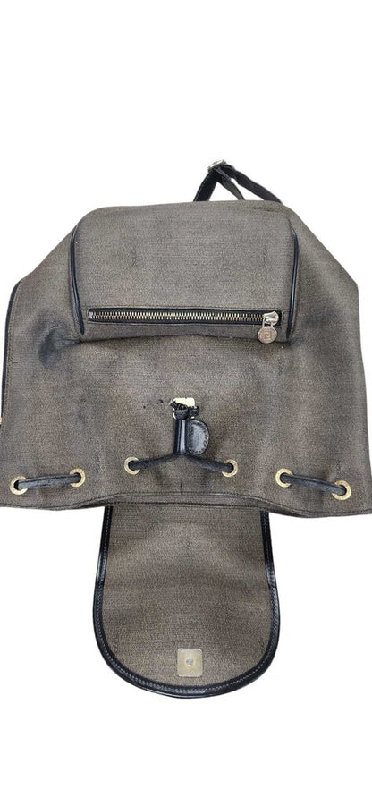 FENDI MINI BEIGE LEATHER BACKPACK