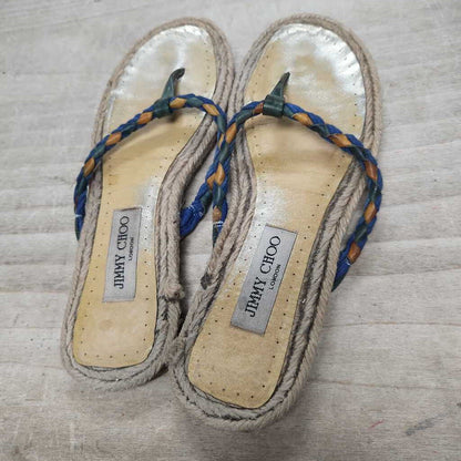 JIMMY CHOO LEATHER FLIP FLOPS SIZE 9