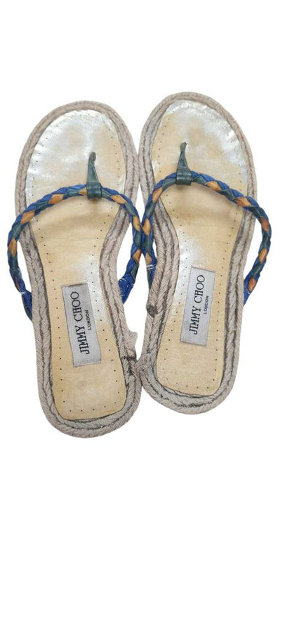 JIMMY CHOO LEATHER FLIP FLOPS SIZE 9