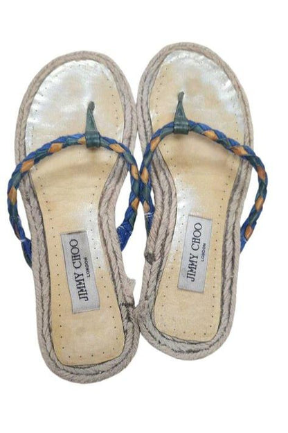 JIMMY CHOO LEATHER FLIP FLOPS SIZE 9
