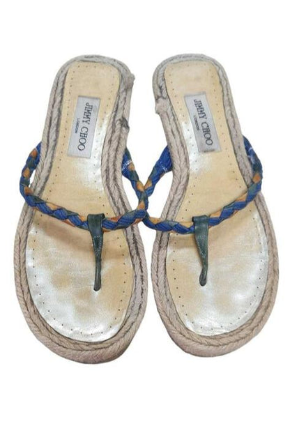 JIMMY CHOO LEATHER FLIP FLOPS SIZE 9