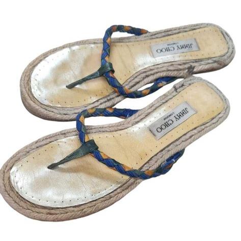 JIMMY CHOO LEATHER FLIP FLOPS SIZE 9