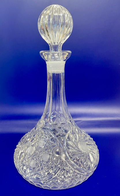 CUT LEAD CRYSTAL SHIPS DECANTER