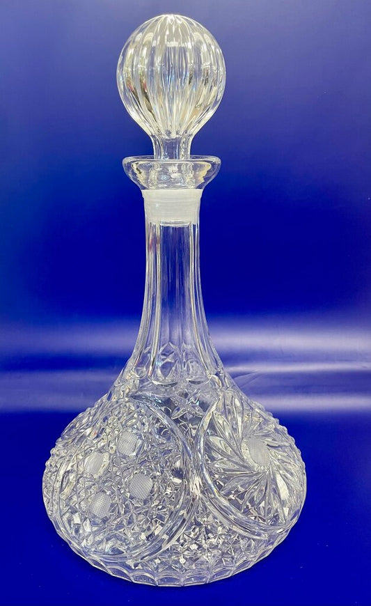 CUT LEAD CRYSTAL SHIPS DECANTER