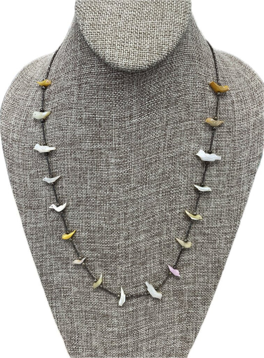 925 VINTAGE NATIVE BIRD FETISH NECKLACE