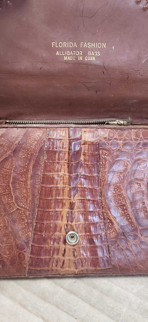 Vintage Genuine Alligator Purse Handbag With Head Body Legs