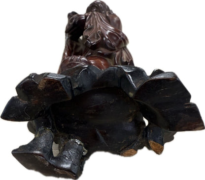 ANTIQUE CHINESE WOOD CARVED SHOULAO