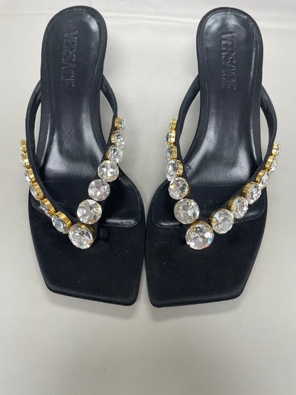 VERSACE CRYSTAL KITTEN HEEL