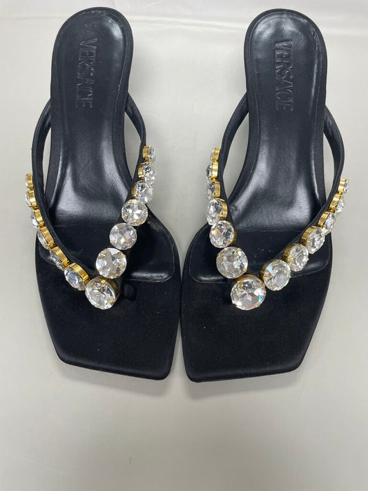 VERSACE CRYSTAL KITTEN HEEL