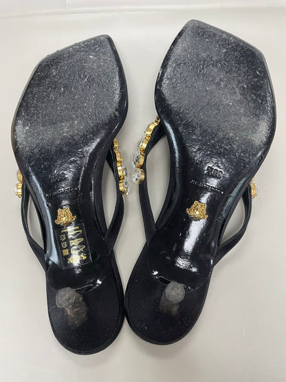 VERSACE CRYSTAL KITTEN HEEL