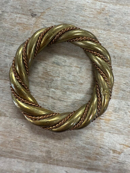BRASS AND COPPER NAPKIN RINGS SET OF 5